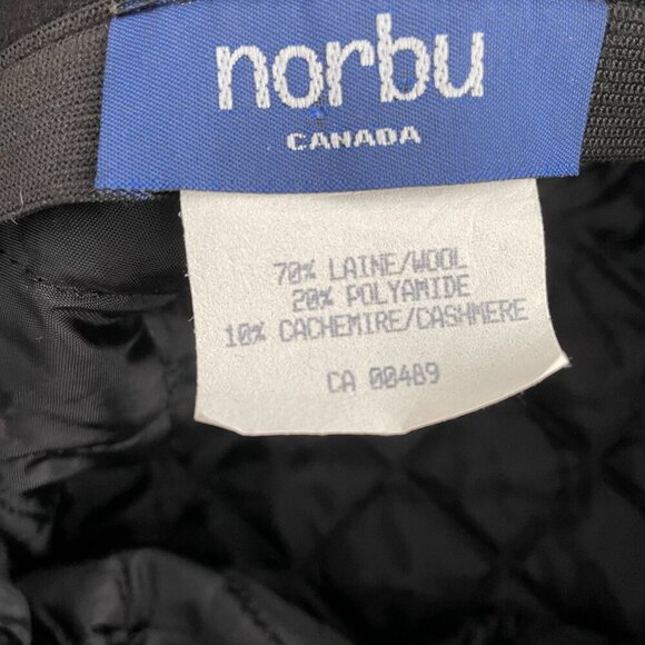 Norbu Canada Wool Cashmere Blend Cozy Winter Hat w Embroidered 1 Blk Grey OS - Picture 6 of 7